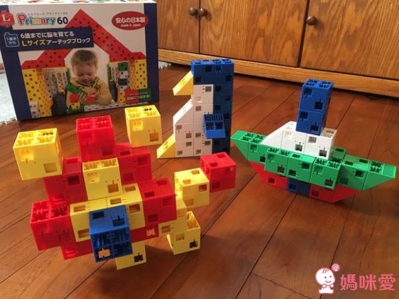 ✩日本製 Artec 彩色積木大積木系列-Blocks幼兒積木紙盒 60PCS