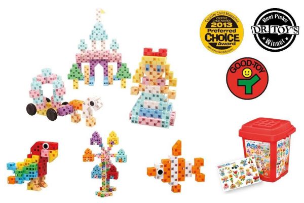 ✩日本製 Artec 彩色積木積木桶裝