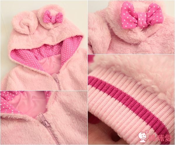 日本 Nissen 毛茸茸保暖兔耳朵外套