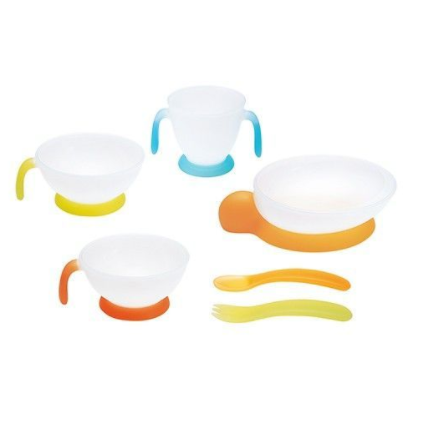 日本 Combi 新防污圍兜 / Baby Label / 副食品分階段餐具