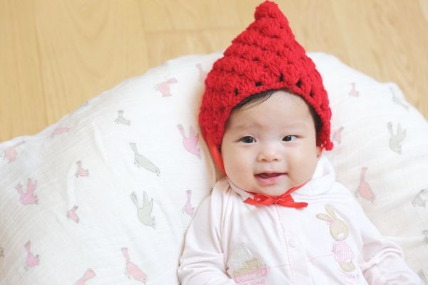 【日安朵朵】我是小紅帽！寶寶針織毛線帽 