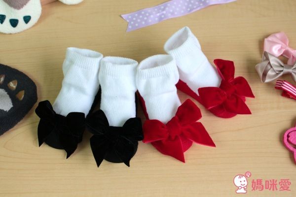 【日安朵朵】氣質蝴蝶結瑪莉珍襪子組