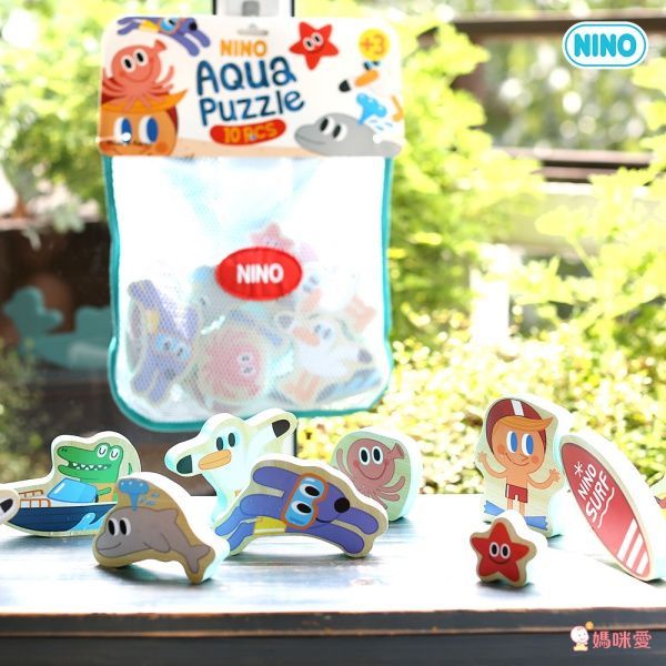韓國 NINO - 【超值組】立體拼圖洗澡玩具-動物王國(12入)-贈送海底世界