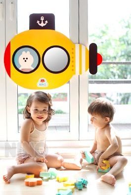 超CUTE✦韓國 NINO 兒童彩繪壁貼鏡