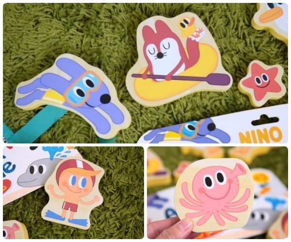 韓國 NINO - 【超值組】立體拼圖洗澡玩具-動物王國(12入)-贈送海底世界