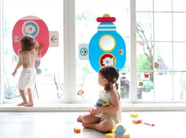 超CUTE✦韓國 NINO 兒童彩繪壁貼鏡