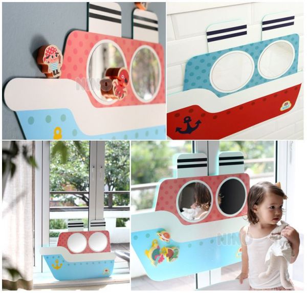 超CUTE✦韓國 NINO 兒童彩繪壁貼鏡