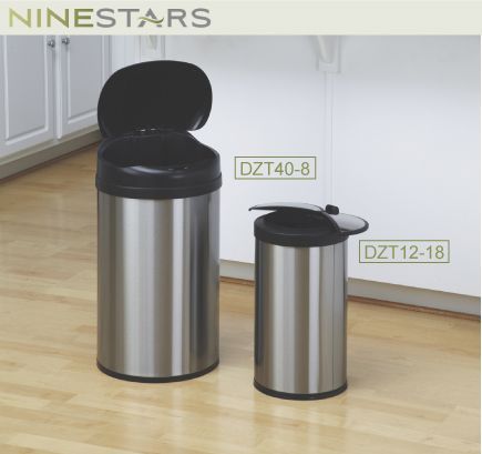 美國 NINESTARS 時尚不銹鋼感應垃圾桶