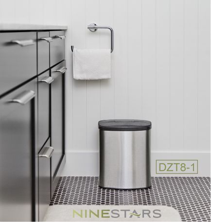 美國 NINESTARS 時尚不銹鋼感應垃圾桶
