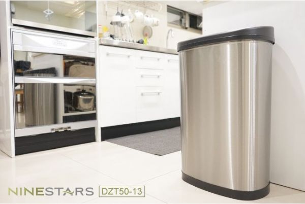 美國 NINESTARS 時尚不銹鋼感應垃圾桶