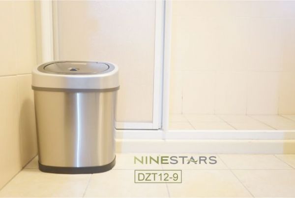 美國 NINESTARS 時尚不銹鋼感應垃圾桶