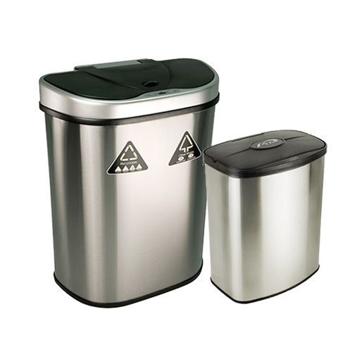 美國 NINESTARS 時尚不銹鋼感應垃圾桶