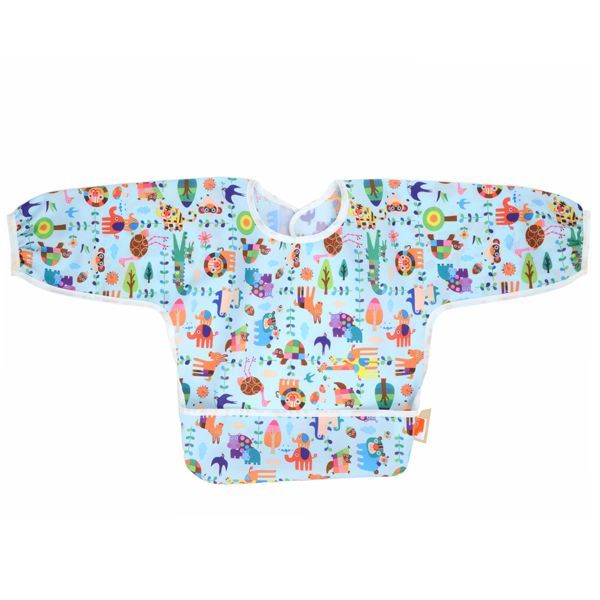 日本 Solby animal leaf 長袖防水圍兜