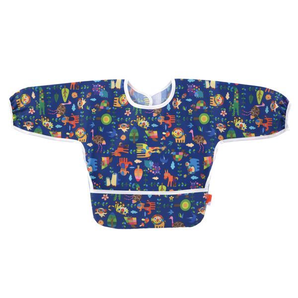 日本 Solby animal leaf 長袖防水圍兜