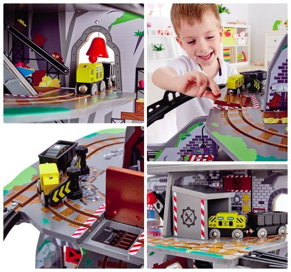 德國 Hape - 連結火車(電動)-藍