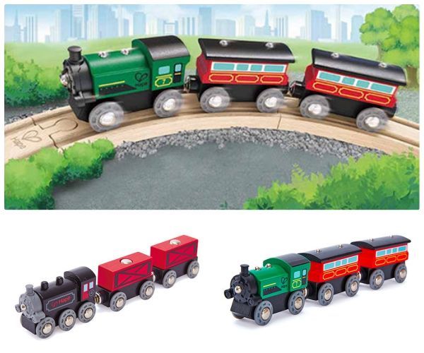 德國 Hape - 連結火車(電動)-藍