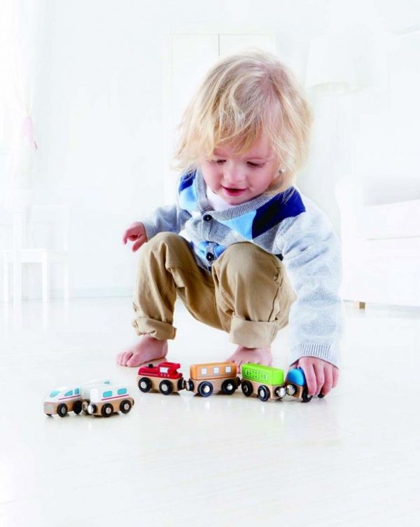 Hape磁性火車(白色 / 彩色)