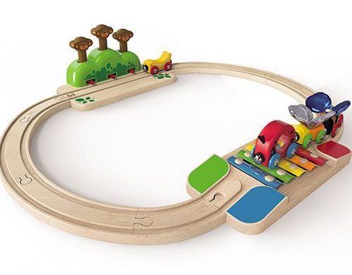 德國 Hape - 連結火車(電動)-藍