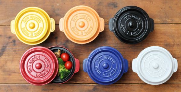 日本製 鑄鐵鍋造型兩段式便當