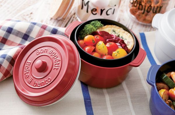 日本製 鑄鐵鍋造型兩段式便當