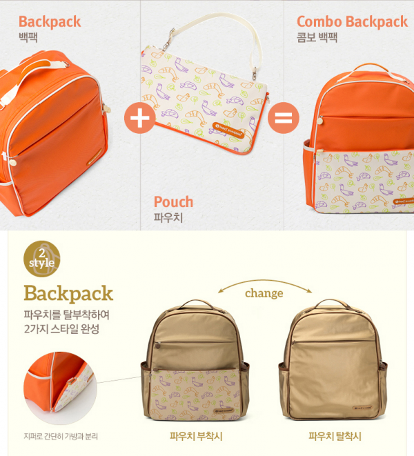 實用多way ♥ 韓國 Hans Pumpkin 媽媽包 / 尿布包