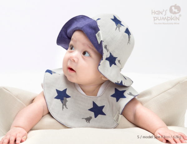 韓國 Han's Pumpkin★寶寶遮陽帽 ✖ 口水巾 