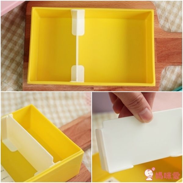 日本BLOCK 日本製撞色樂高造型側扣一段式便當盒