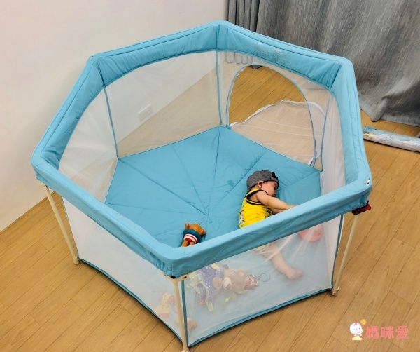 GleeKids 樂寶 - HEXA™海星折疊遊戲圍欄-1+1超值組-褐紫紅-附專屬蚊帳配件x1