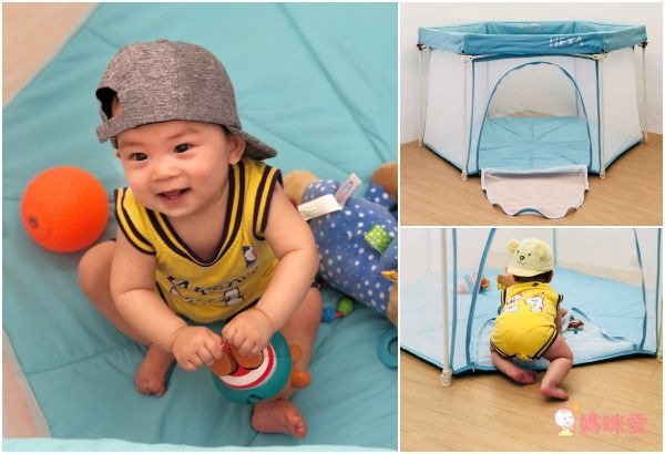 GleeKids 樂寶 - HEXA™海星折疊遊戲圍欄-1+1超值組-褐紫紅-附專屬蚊帳配件x1