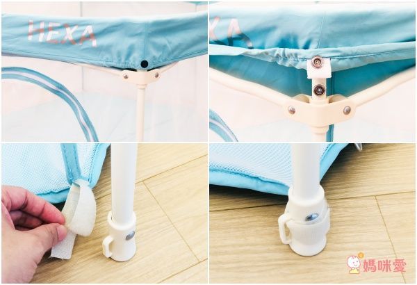 GleeKids 樂寶 - HEXA™海星折疊遊戲圍欄-1+1超值組-褐紫紅-附專屬蚊帳配件x1