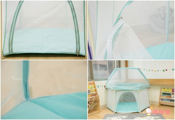 GleeKids 樂寶 - HEXA™海星折疊遊戲圍欄-1+1超值組-褐紫紅-附專屬蚊帳配件x1