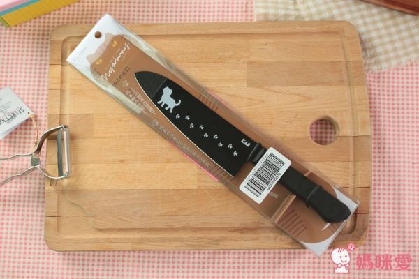 日本貝印 Nyammy貓咪造型不鏽鋼三德刀