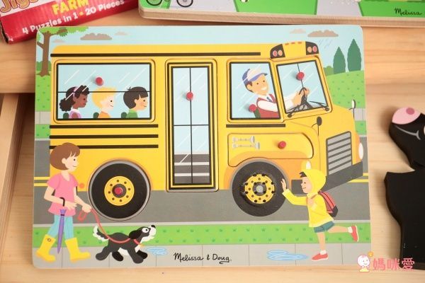 美國瑪莉莎 Melissa & Doug - MD 聲音拼圖-英文童謠-公車輪子轉呀轉