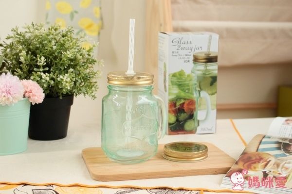 日本LIVING CO. 2WAY玻璃沙拉飲料杯