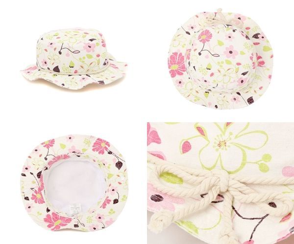 日本神戶style棉麻花朵鬱金香女童帽