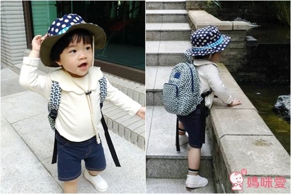 日本神戶style純棉兩面用小童漁夫帽(附帽帶)