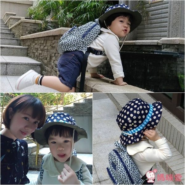 日本神戶style純棉兩面用小童漁夫帽(附帽帶)