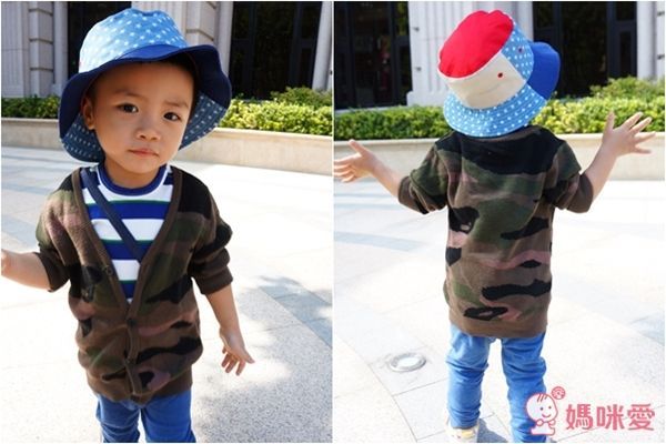 日本神戶style純棉多彩色塊小童潮帽