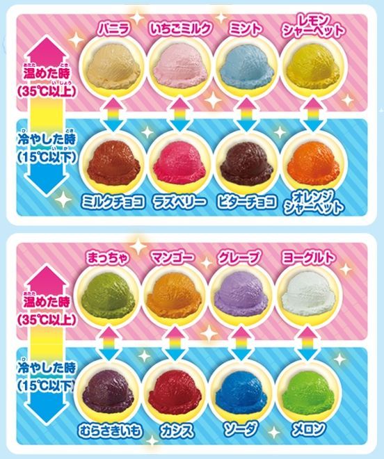 日本PILOT 魔法變色洗澡玩具 冰淇淋甜點