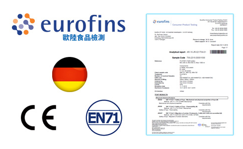 德國魔力泡泡通過食品檢驗