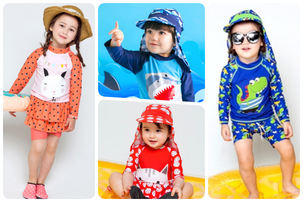 韓國 Vaenait Baby 防曬泳衣 / 防曬泳帽