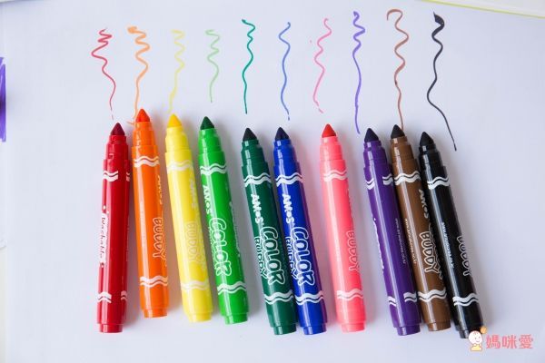 韓國 AMOS - 12色細頭可水洗彩色筆