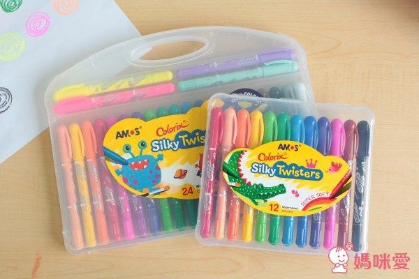韓國 AMOS - 12色粗款神奇水蠟筆