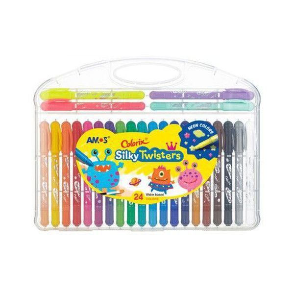 韓國 AMOS - 12色粗款神奇水蠟筆