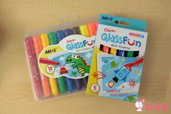 韓國 AMOS - 12色玻璃蠟筆