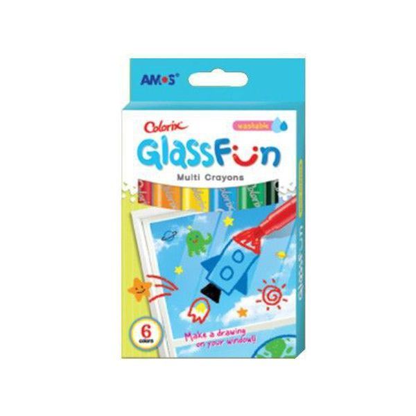 韓國 AMOS - 12色玻璃蠟筆