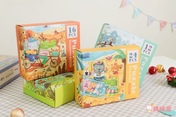 MiDeer - 四合一拼圖-四季-12片，16片，24片，32片拼圖