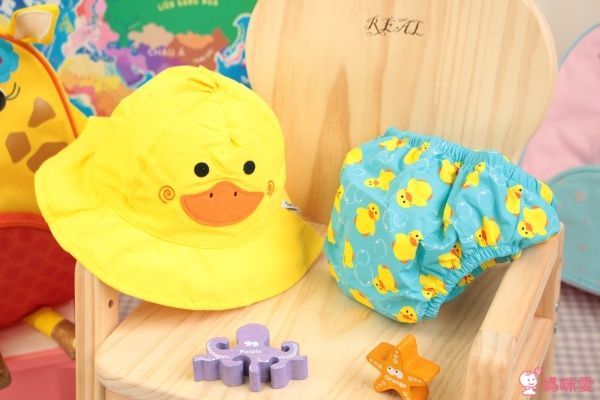 美國 ZOOCCHiNi 可愛動物尿布泳褲+防曬帽