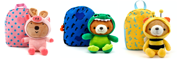 韓國 Winghouse 可拆式玩偶防走失包