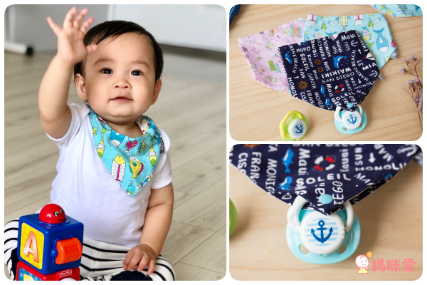 日本布料X台灣製造 【 YODA 優の寶貝 】扣扣兜 / 手帕兜巾 / 氣墊口水巾